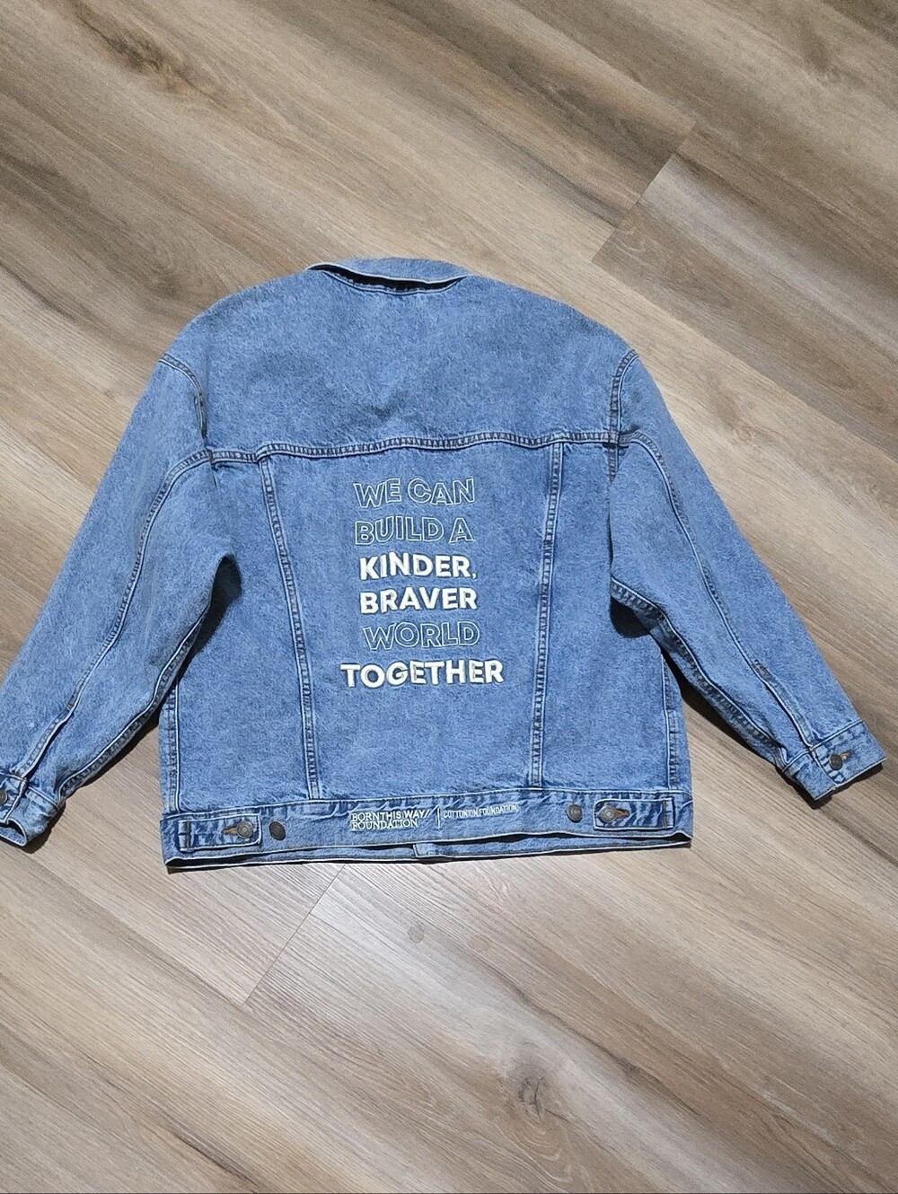 Cotton On Born This Way Foundation Classic Trucker Denim Jacket - Size M - Picture 4 of 13